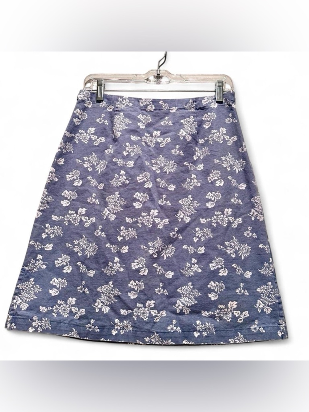 Christopher & Banks Y2K Blue Floral A-Line Skirt Coquette Cottagecore Size 4